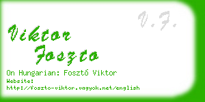viktor foszto business card